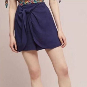 Anthropologie Hei Hei Leia tie knot front shorts